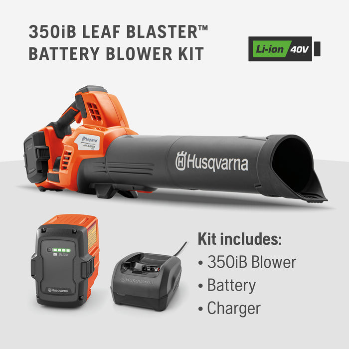 HUSQVARNA 350iB Leaf Blaster Battery Leaf Blower Kit