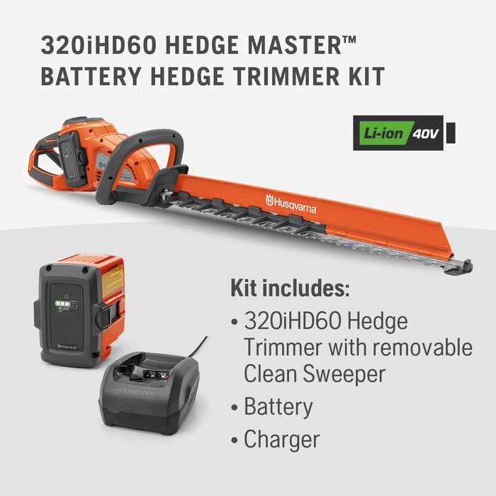 Kit cortasetos a batería HUSQVARNA 320iHD60 Hedge Master