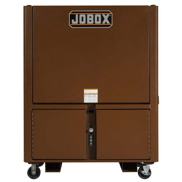 Crescent JOBOX 1-510990 Mobile Field Office, 90.9 cu ft, 63 in W x 33 in D x 80 in H, Steel, 3-Door / 2-Shelf, 6 in Locking Casters, 1,500 lb Capacity