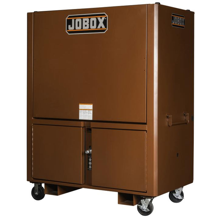 Crescent JOBOX 1-510990 Mobile Field Office, 90.9 cu ft, 63 in W x 33 in D x 80 in H, Steel, 3-Door / 2-Shelf, 6 in Locking Casters, 1,500 lb Capacity