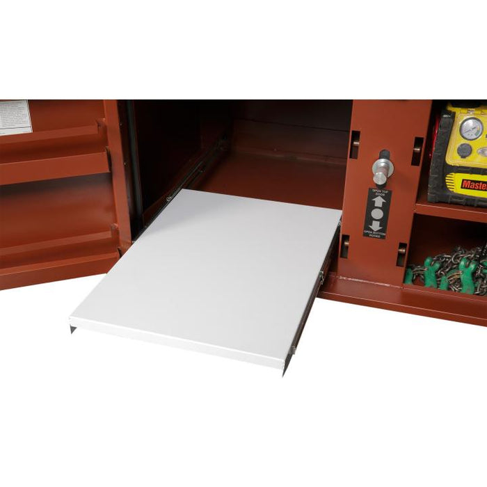 Crescent JOBOX 1-510990 Mobile Field Office, 90.9 cu ft, 63 in W x 33 in D x 80 in H, Steel, 3-Door / 2-Shelf, 6 in Locking Casters, 1,500 lb Capacity