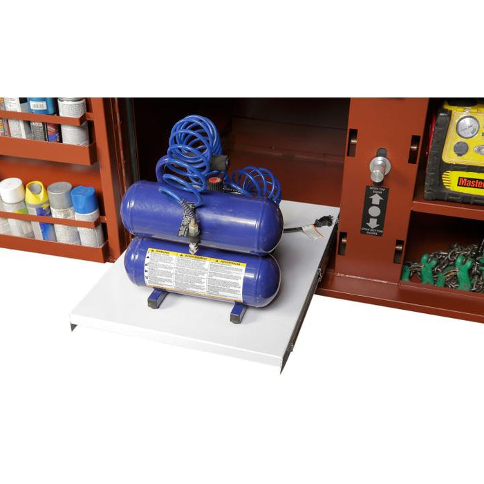 Crescent JOBOX 1-510990 Mobile Field Office, 90.9 cu ft, 63 in W x 33 in D x 80 in H, Steel, 3-Door / 2-Shelf, 6 in Locking Casters, 1,500 lb Capacity