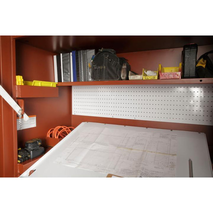 Crescent JOBOX 1-510990 Mobile Field Office, 90.9 cu ft, 63 in W x 33 in D x 80 in H, Steel, 3-Door / 2-Shelf, 6 in Locking Casters, 1,500 lb Capacity