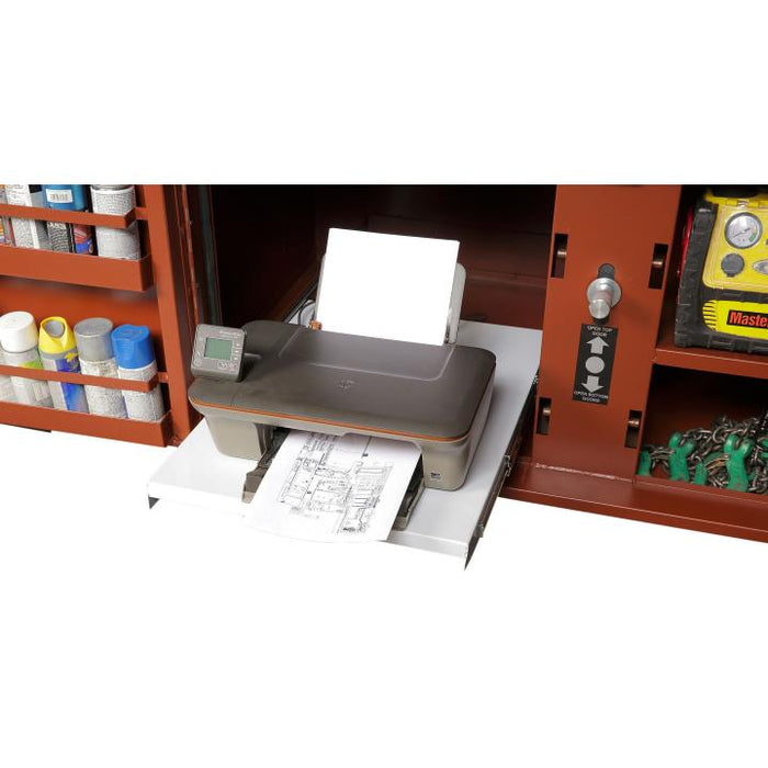 Crescent JOBOX 1-510990 Mobile Field Office, 90.9 cu ft, 63 in W x 33 in D x 80 in H, Steel, 3-Door / 2-Shelf, 6 in Locking Casters, 1,500 lb Capacity