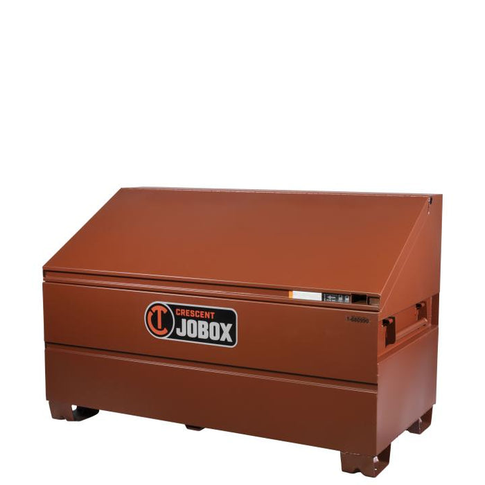 Crescent JOBOX 1-680990 Site-Vault Slope Lid Chest, 32.7 cu ft, 60 in W x 30 in D x 39-1/2 in H, Steel, Brown, w/ Lift-N-Stow Shelf