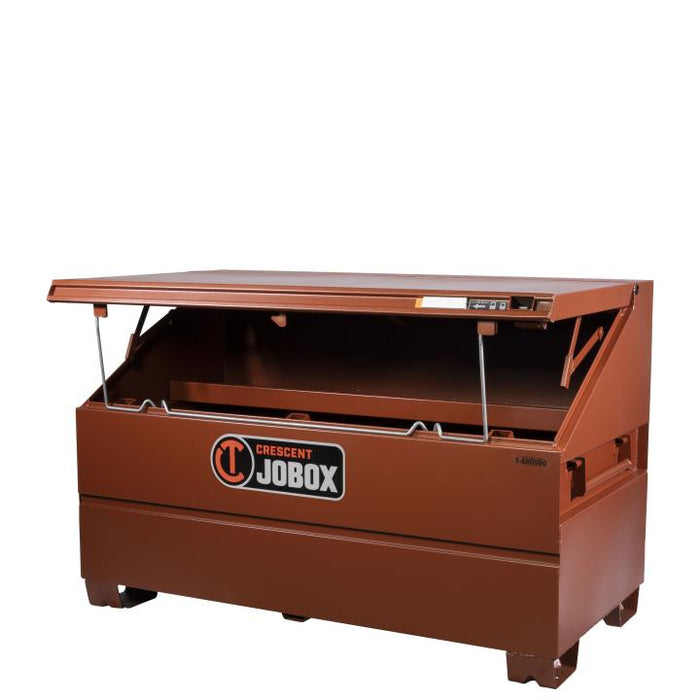 Crescent JOBOX 1-680990 Site-Vault Slope Lid Chest, 32.7 cu ft, 60 in W x 30 in D x 39-1/2 in H, Steel, Brown, w/ Lift-N-Stow Shelf