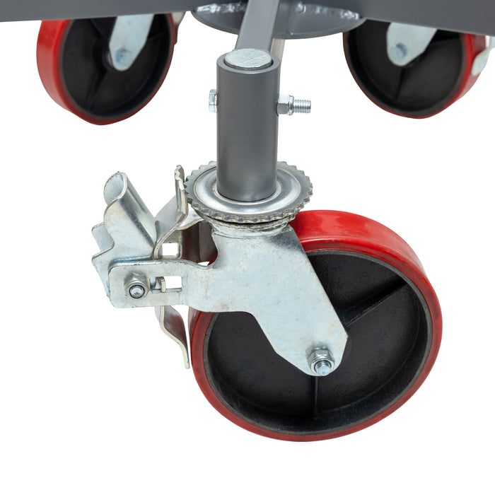JET JPJ-L5L-SR Low 5 Leg Pipe Jack Stand w/Casters & Steel Rollers