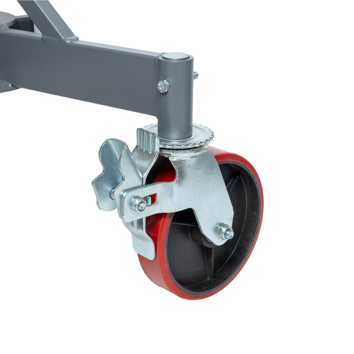 JET JPJ-L5L-SR Low 5 Leg Pipe Jack Stand w/Casters & Steel Rollers