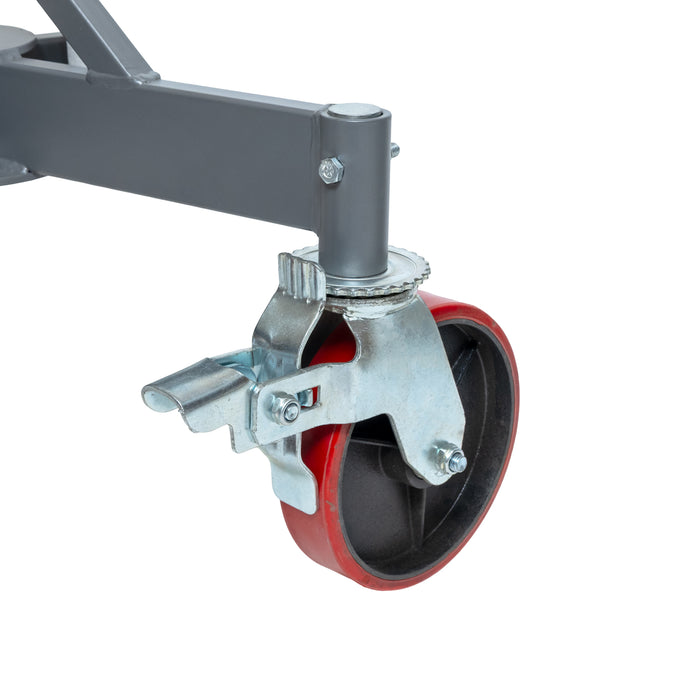 JET JPJ-L5L-SR Low 5 Leg Pipe Jack Stand w/Casters & Steel Rollers