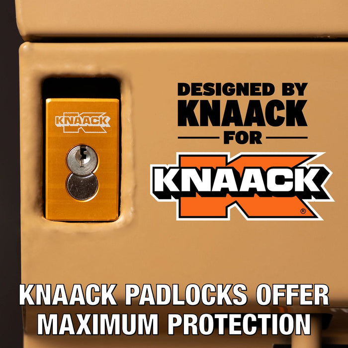 KNAACK Model 89-KL STORAGEMASTER Piano Box, 47.8 cu ft, 60 in L x 30 in W x 46 in H, Steel, WATCHMAN IV Lock, incl. 3 KNAACK Padlocks