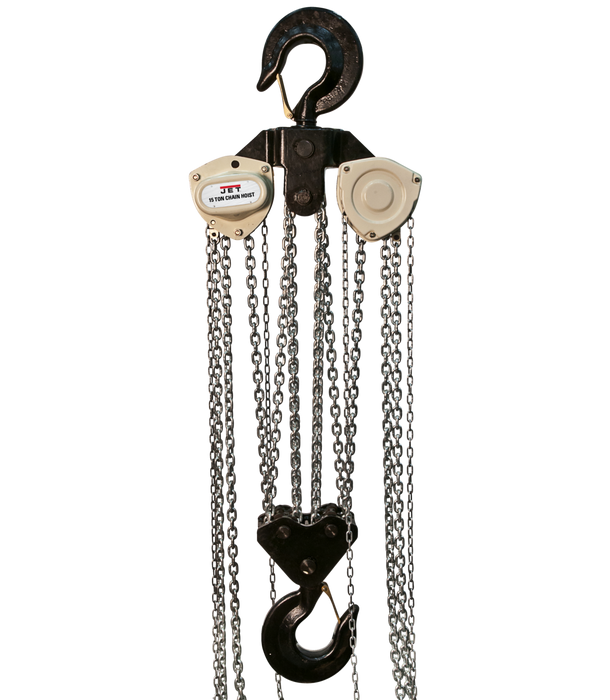 JET 15-Ton Hand Chain Hoist w/ Overload Protection