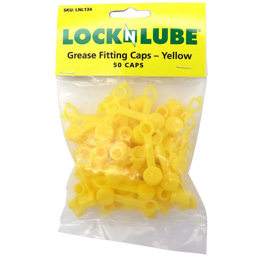 LOCKNLUBE Yellow Grease Fitting Caps (50 COUNT)