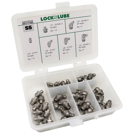 LOCKNLUBE Stainless Steel Grease Fittings Set - SAE
