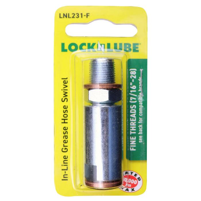 LOCKNLUBE Fine Threads (7/16”–28) Grease Hose Swivel