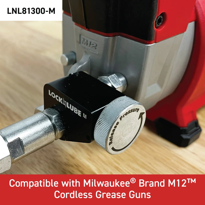 LOCKNLUBE Pressure Return Valve For Milwaukee Cordless Grease Guns