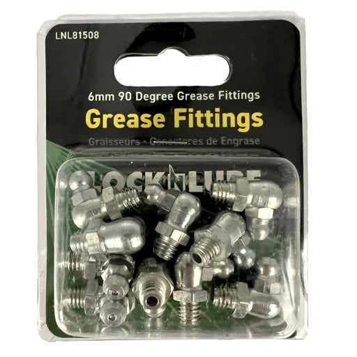 LOCKNLUBE Grease Fittings - 6mm 90 Degree Grease Fittings