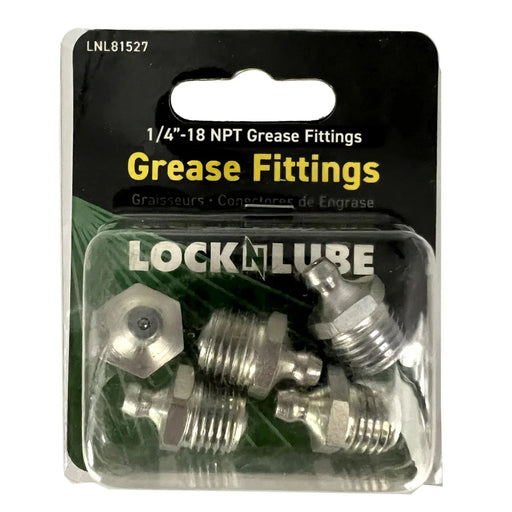 LOCKNLUBE Grease Fittings - 1/4"-18 NPT Grease Fittings