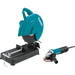 MAKITA 14" Cut‑Off Saw w/ 4‑1/2" Paddle Switch Angle Grinder