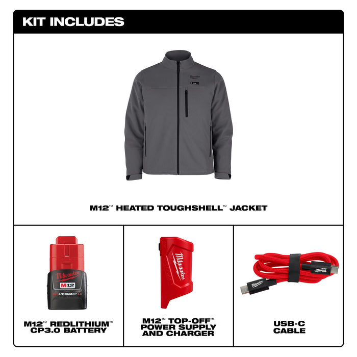 Milwaukee TOUGHSHELL JKT KIT - GRAY S M100G-21S