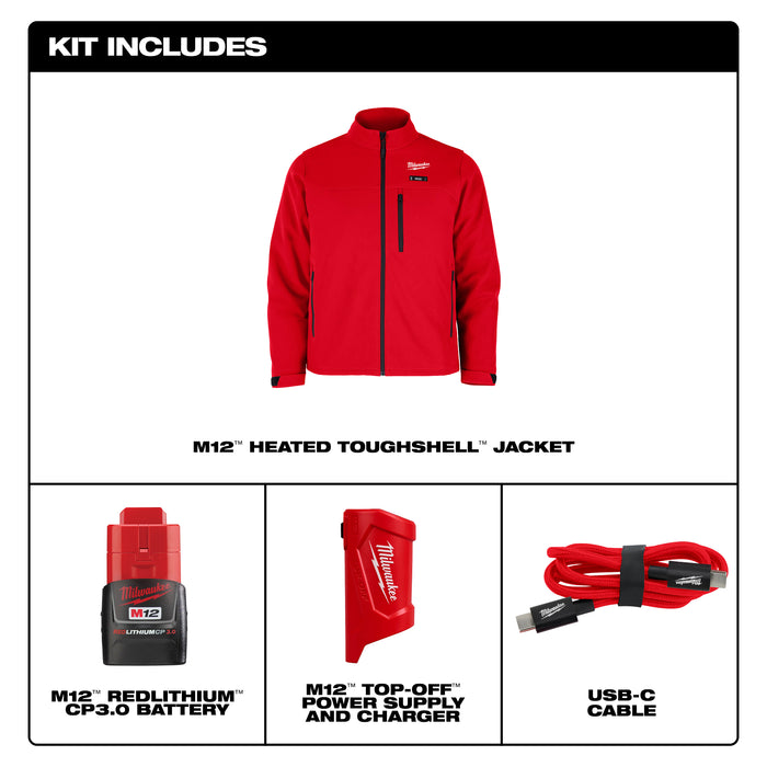 Milwaukee TOUGHSHELL JKT KIT - RED 3X M100R-213X