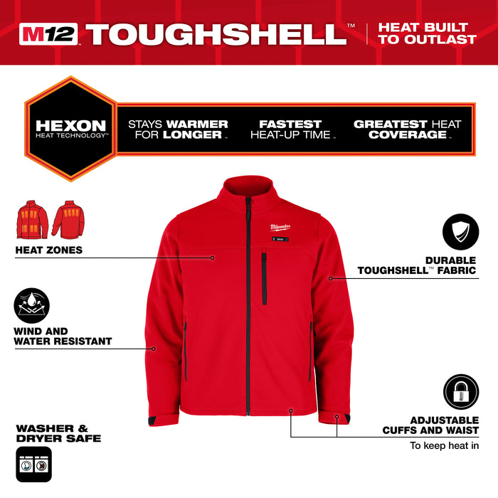 Milwaukee TOUGHSHELL JKT KIT - RED 3X M100R-213X