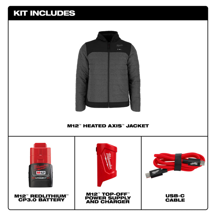 Milwaukee AXIS JACKET KIT - GRAY XL M102G-21XL