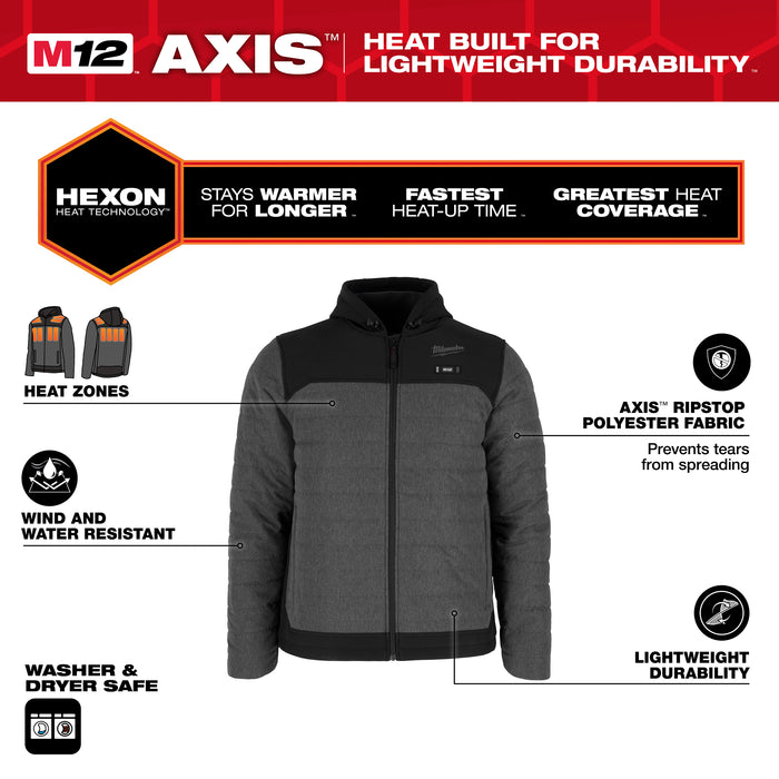 Milwaukee AXIS JACKET KIT - GRAY S M102G-21S