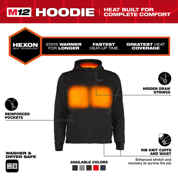 Milwaukee HEATED HOODIE ONLY - BLACK XL M200B-20S