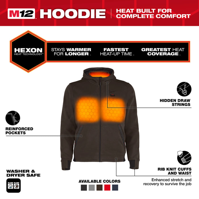 Milwaukee HEATED HOODIE ONLY - BROWN L M200N-20L