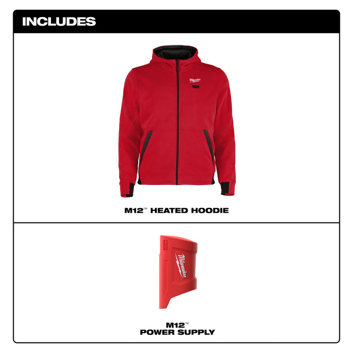 Milwaukee HEATED HOODIE ONLY - RED S M200R-20S
