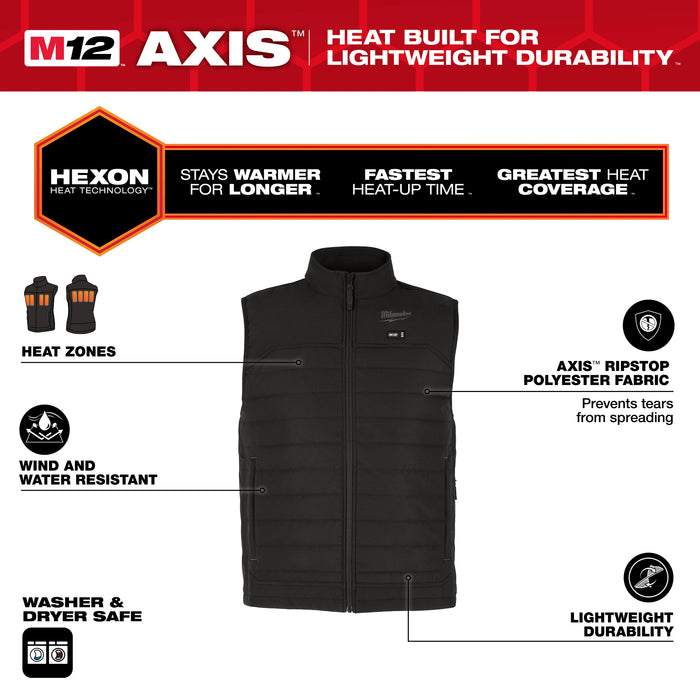 Milwaukee M12 Heated AXIS Vest M300B-203X