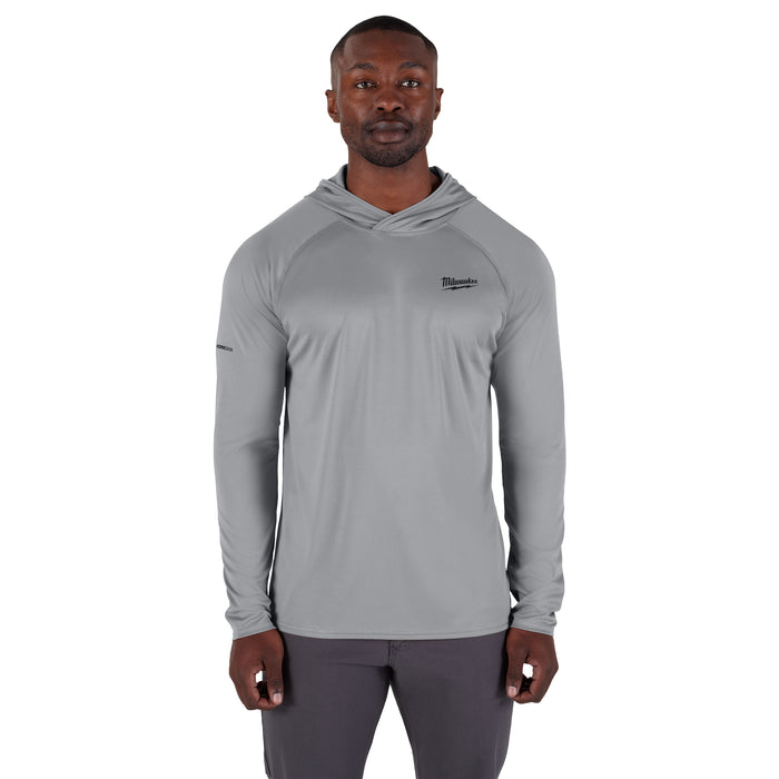 Milwaukee WORKSKIN Hooded Shirt - Gray 2X M550G-2X