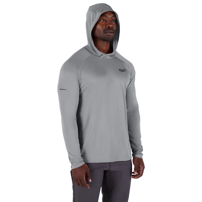 Milwaukee WORKSKIN Hooded Shirt - Gray 2X M550G-2X