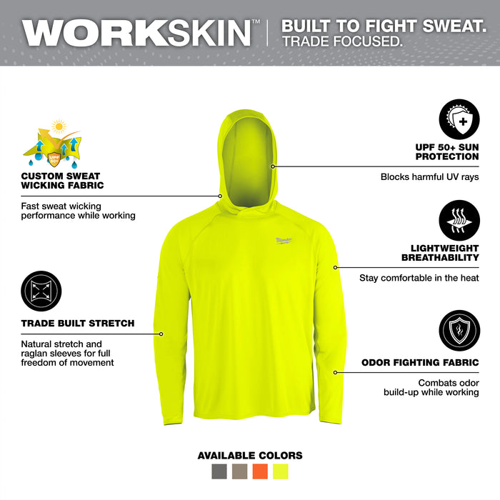 Milwaukee WORKSKIN Hooded Shirt Yellow 3X M550Y-3X