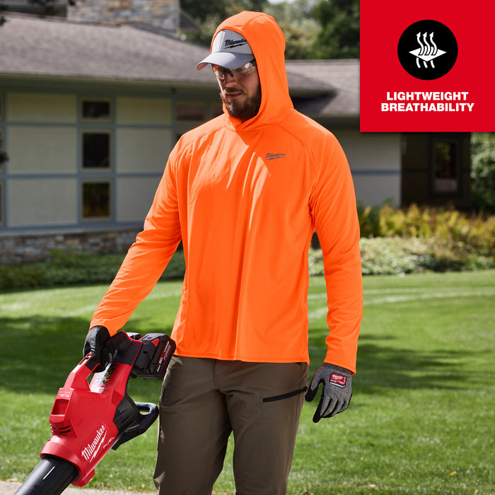 Milwaukee WORKSKIN Hooded Shirt Orange S M550A-S