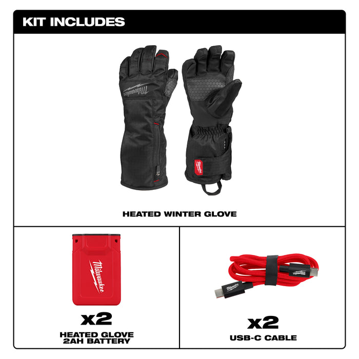 Milwaukee Heated Winter Gloves M700B-212X