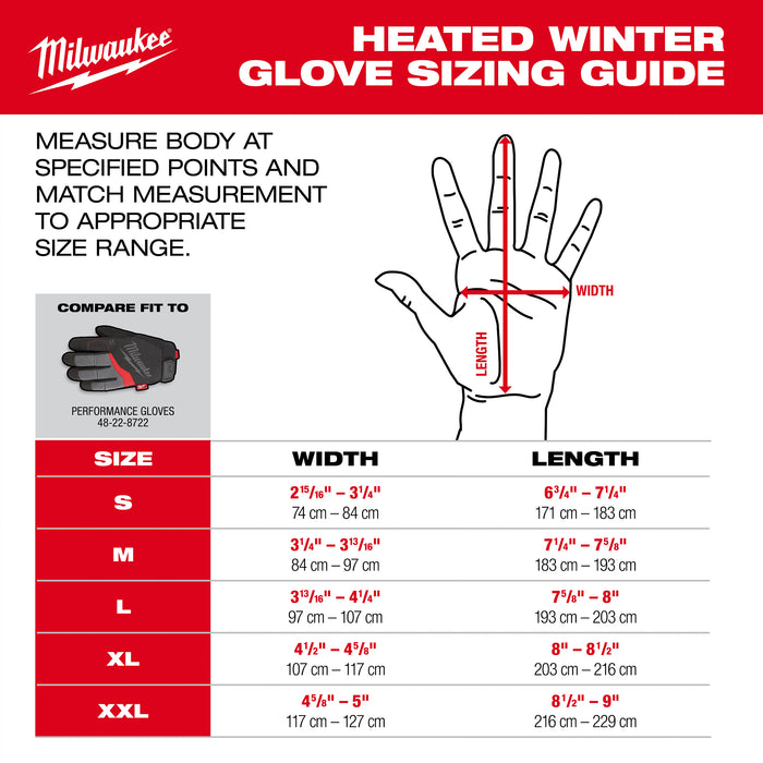 Milwaukee Heated Winter Gloves M700B-212X