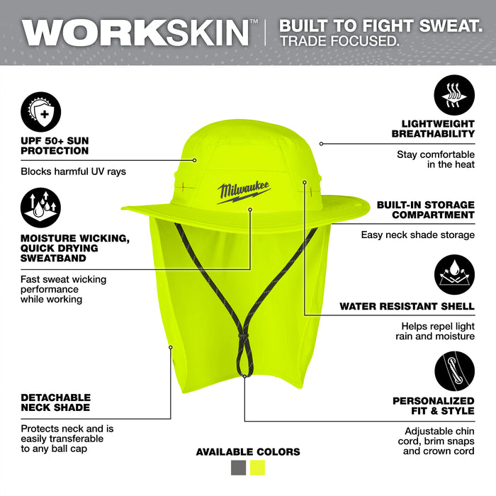 Milwaukee WORKSKIN™ Sunshade Hat YLW SM M770Y-SM