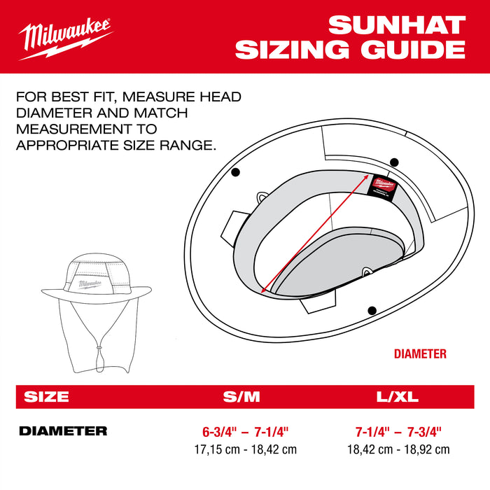 Milwaukee WORKSKIN™ Sunshade Hat Gray LXL M770G-LXL