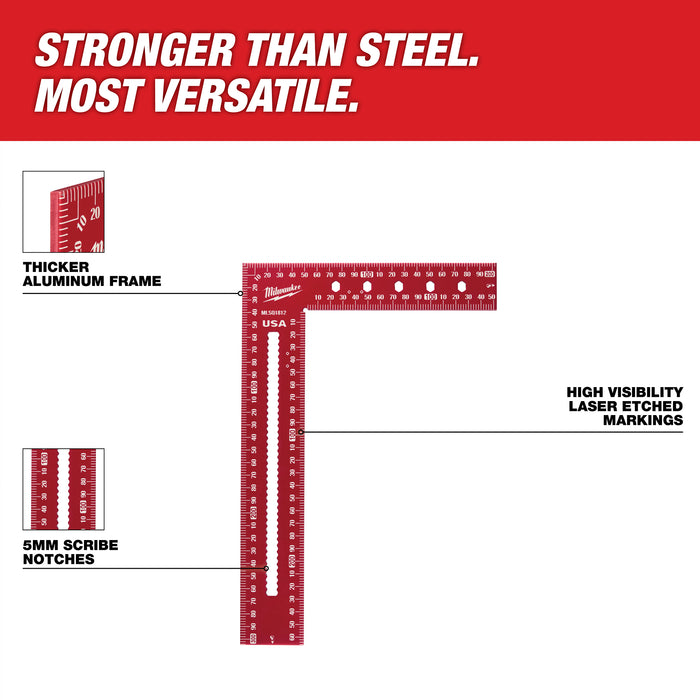 Milwaukee 200mm x 300mm Framing Square MLSQ1812