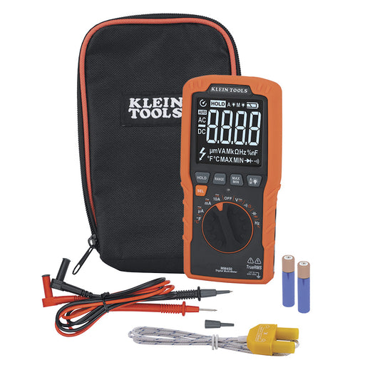 KLEIN TOOLS Slim Digital Multimeter, TRMS Auto-Ranging, 600V, Temp