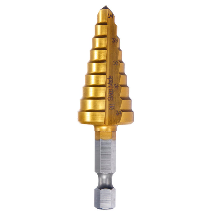 CHAMPION Taladro escalonado con vástago hexagonal de 1/4 - 3/4