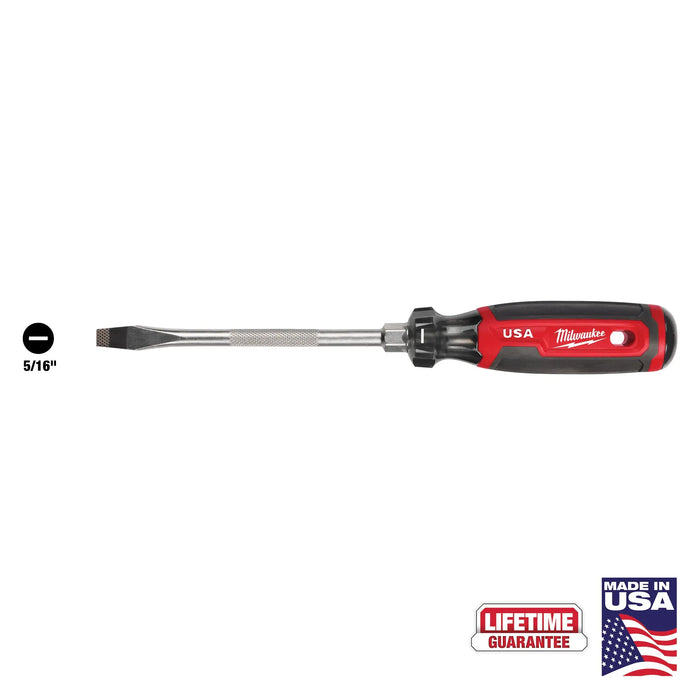 MILWAUKEE 3/8" Slotted 8" Cushion Grip Screwdriver