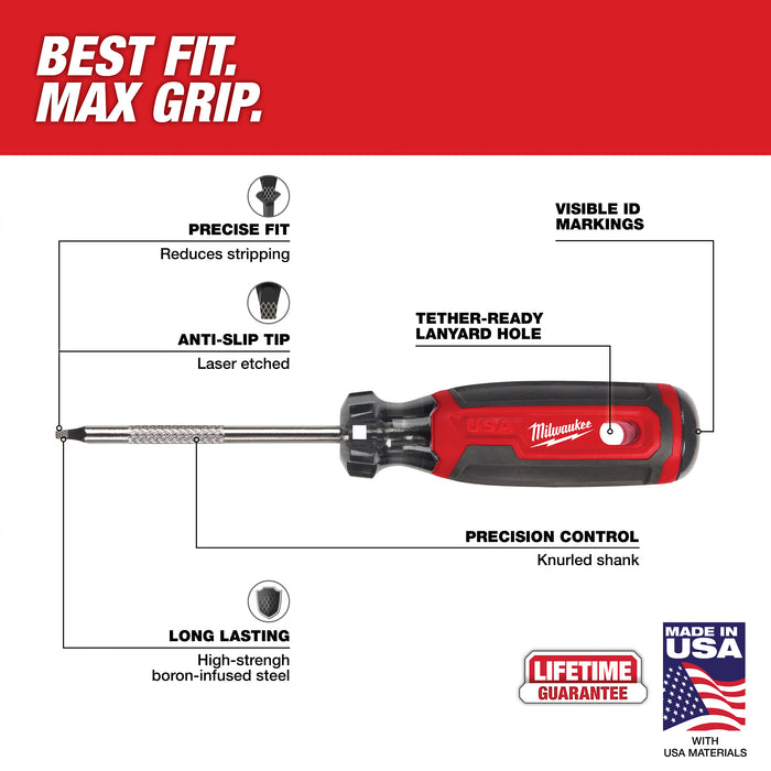 Milwaukee #1 SQ 8" CUSHION GRIP SD USA MT227