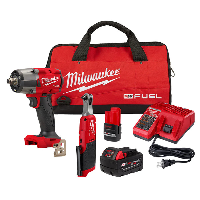 Milwaukee 3890-22 M18 FUEL 18V & M12 FUEL 12V Li-Ion Cordless 2-Tool Combo Kit 3890-22