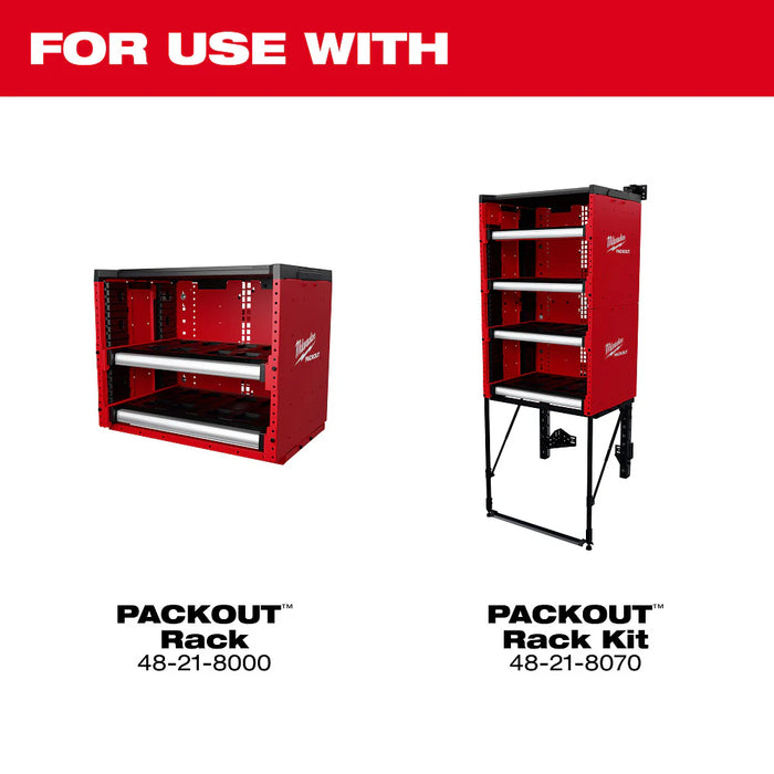 Milwaukee 48-21-8040 PACKOUT Rack Drawer Storage System w/ 50 lbs Capacity 48-21-8040