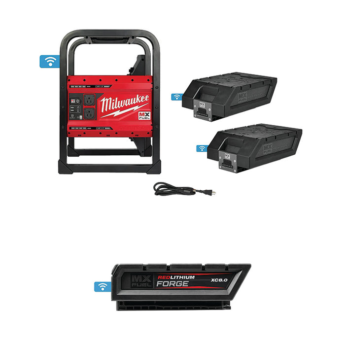 MILWAUKEE MX FUEL™ CARRY-ON™ 3600W/1800W Power Supply Kit & FREE MX FUEL™ REDLITHIUM™ FORGE™ XC8.0 Battery