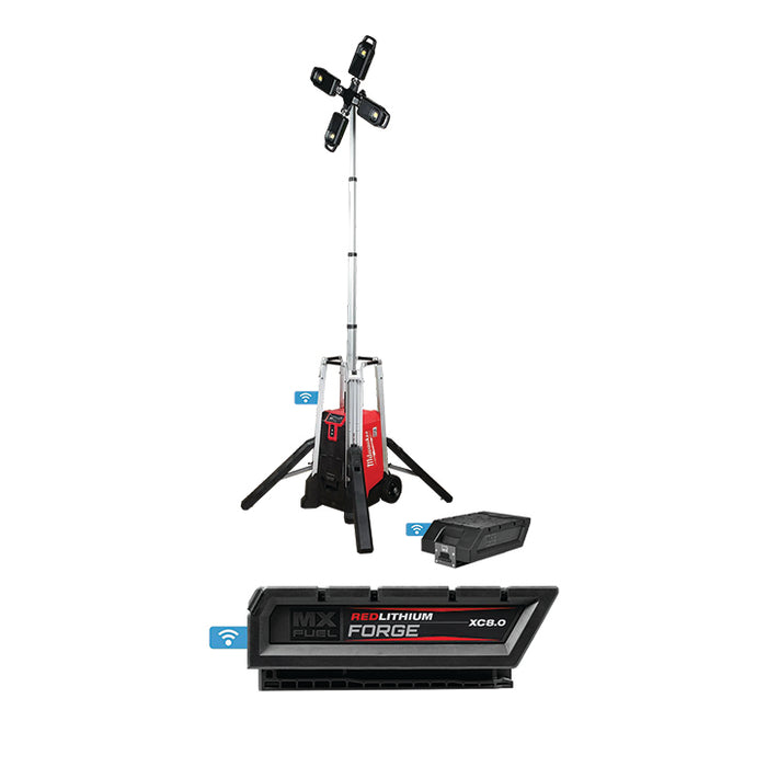 MILWAUKEE MX FUEL™ ROCKET™ Tower Light/Charger & FREE MX FUEL™ REDLITHIUM™ FORGE™ XC8.0 Battery