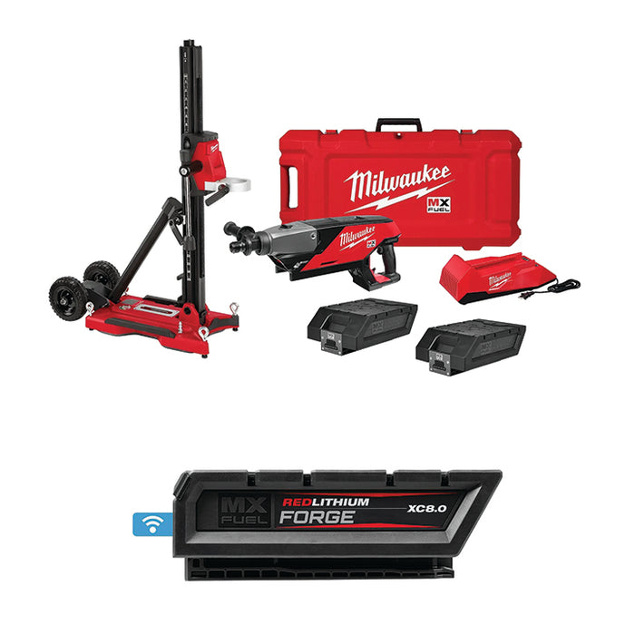 MILWAUKEE MX FUEL™ Handheld Core Drill Kit w/ Stand & FREE MX FUEL™ REDLITHIUM™ FORGE™ XC8.0 Battery