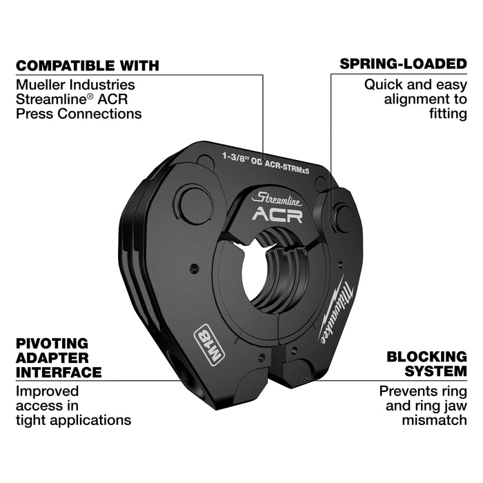 Milwaukee 3/8" Streamline ACR Press Ring 49-16-2652MX